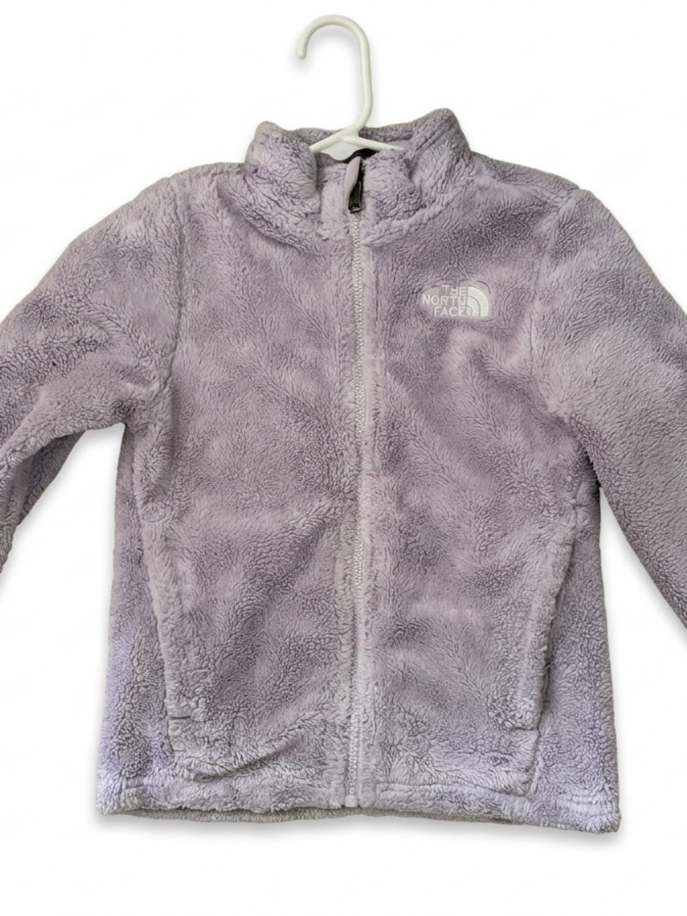 Girls XS Purple North Face Fleece Girls Size 6 Full Zip Jacket in Light Lavender